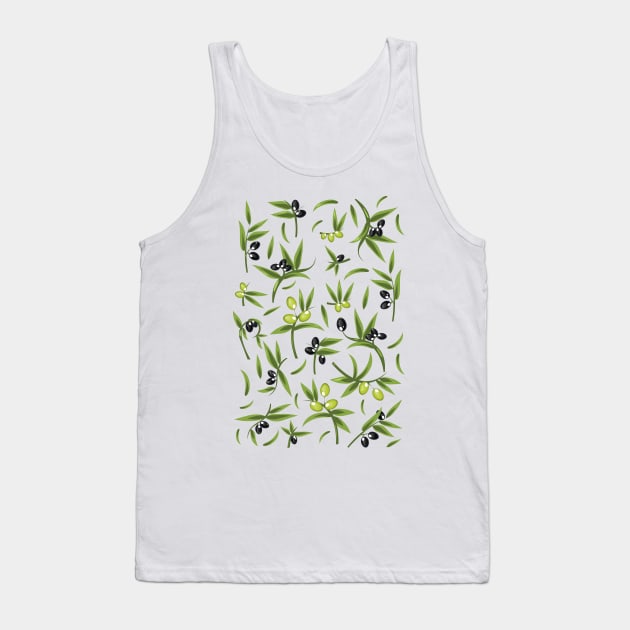 vintage olive pattern Tank Top by nickemporium1